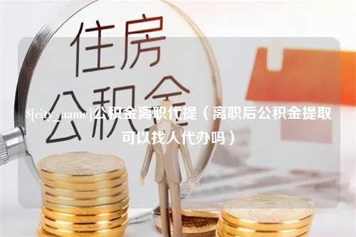 景德镇公积金离职代提（离职后公积金提取可以找人代办吗）